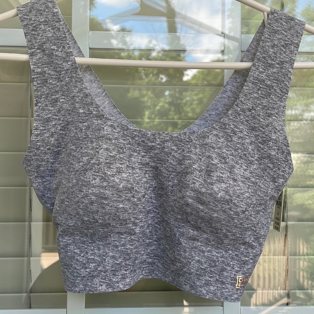 Pink seamless sports bra